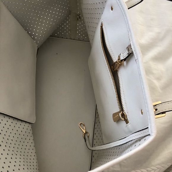 Michael Kors white leather perforated leather tote - Picture 2 of 3